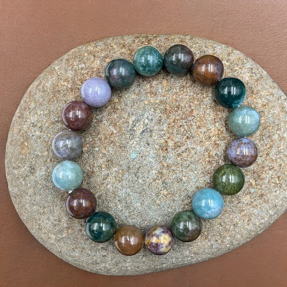 Mixed Agate Gemstone Bracelet Handmade - Picture 5 of 5